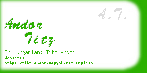 andor titz business card